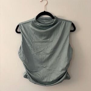 Light Green Sleeveless Crop Top